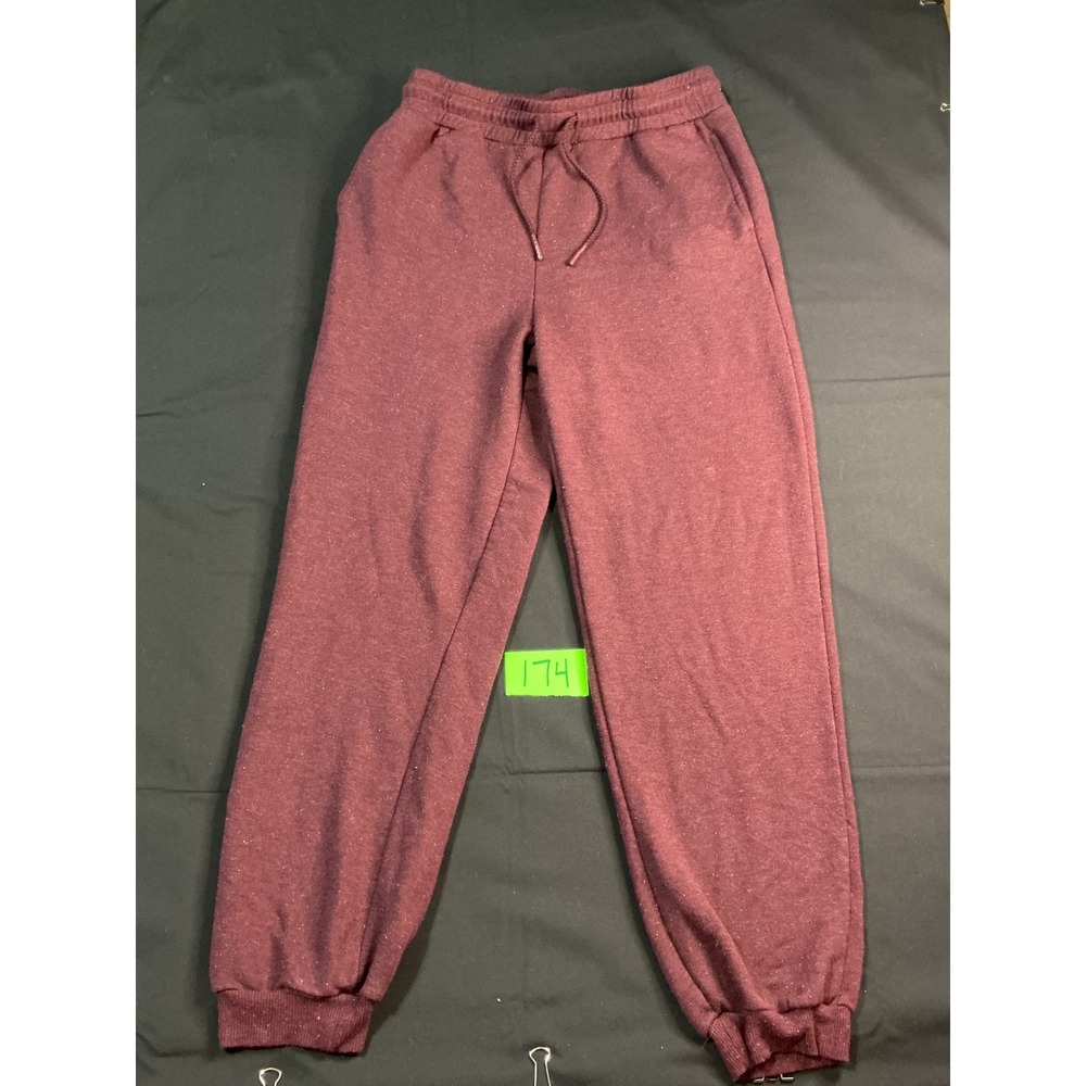 Mondetta Girls Maroon Heathered Fleece Lined Joggers Sweatpants Size L 14/16